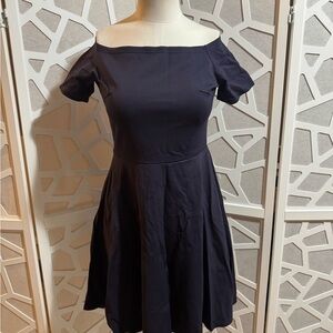 Amazon Off-Shoulder Navy Mini Dress